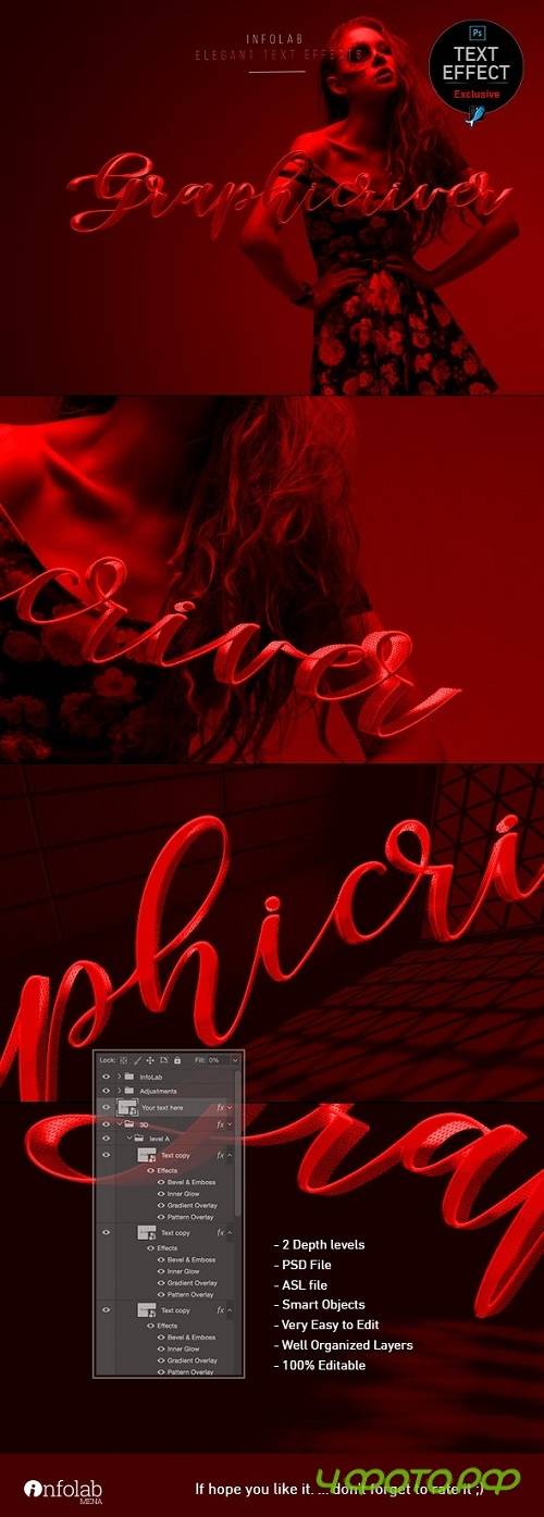 3D Modern Metal Text Effect 24788032