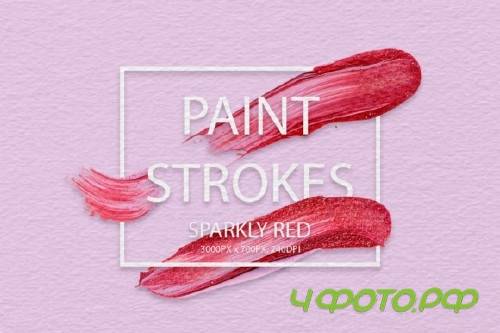 Sparkly Red Strokes