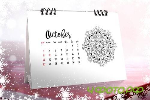 Christmas Coloring Desk Calendar - 4109391