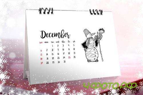 Christmas Coloring Desk Calendar - 4109391