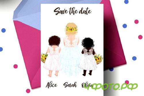 Flower girl clipart Wedding clipart - 4316080