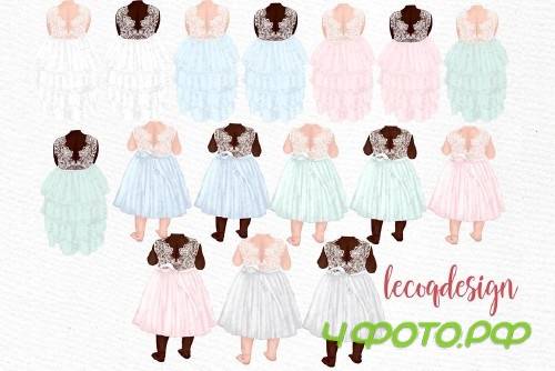 Flower girl clipart Wedding clipart - 4316080