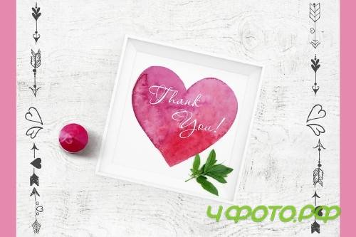 Watercolor Valentine's Day Set - 3373176
