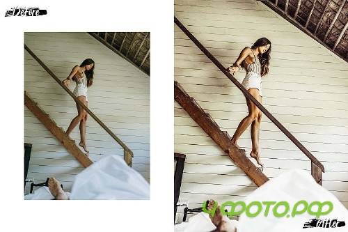 05 Nude Photoshop Actions, ACR and LUT presets, beige photo - 411813