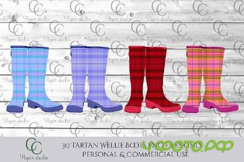 Tartan Rain boots in 30 colours - 388740