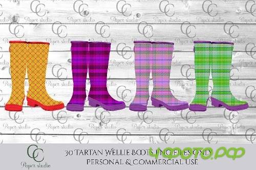 Tartan Rain boots in 30 colours - 388740