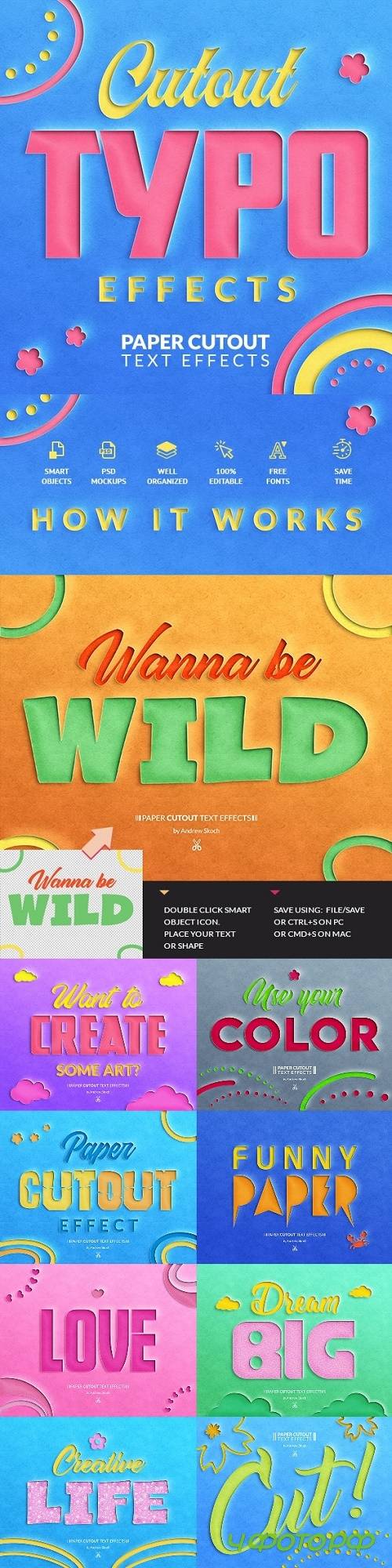 Paper Cut Out Text Effect - 25287888 Paper Cut Out Text Effect - 25287888