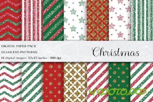 Glitter Christmas Seamless Pattern - 4423182