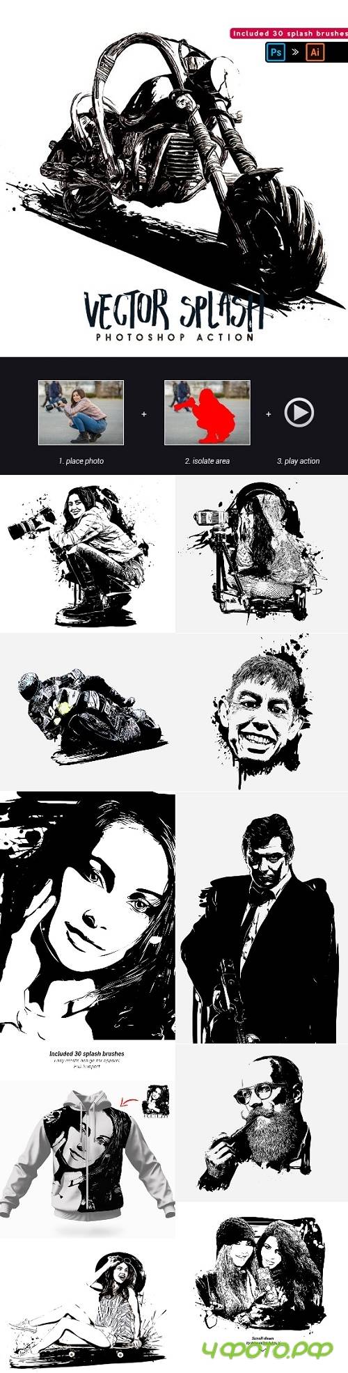 Vector Splash - Photoshop Action - 25249087