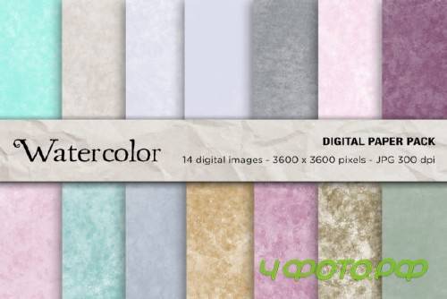 Watercolor Digital Papers - 2400939