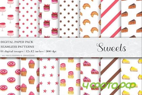 Sweets Digital Papers - 4481718