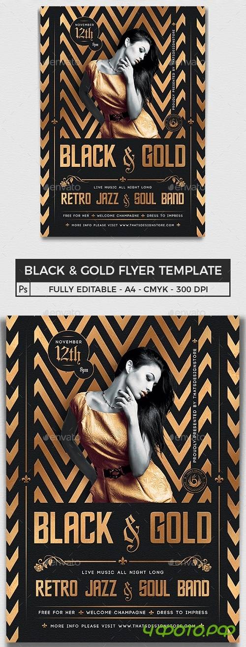Black and Gold Flyer Template V18 - 25497795 - 4466219