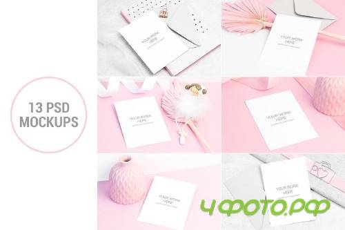 Set of Invitation Card Mockup - 422204