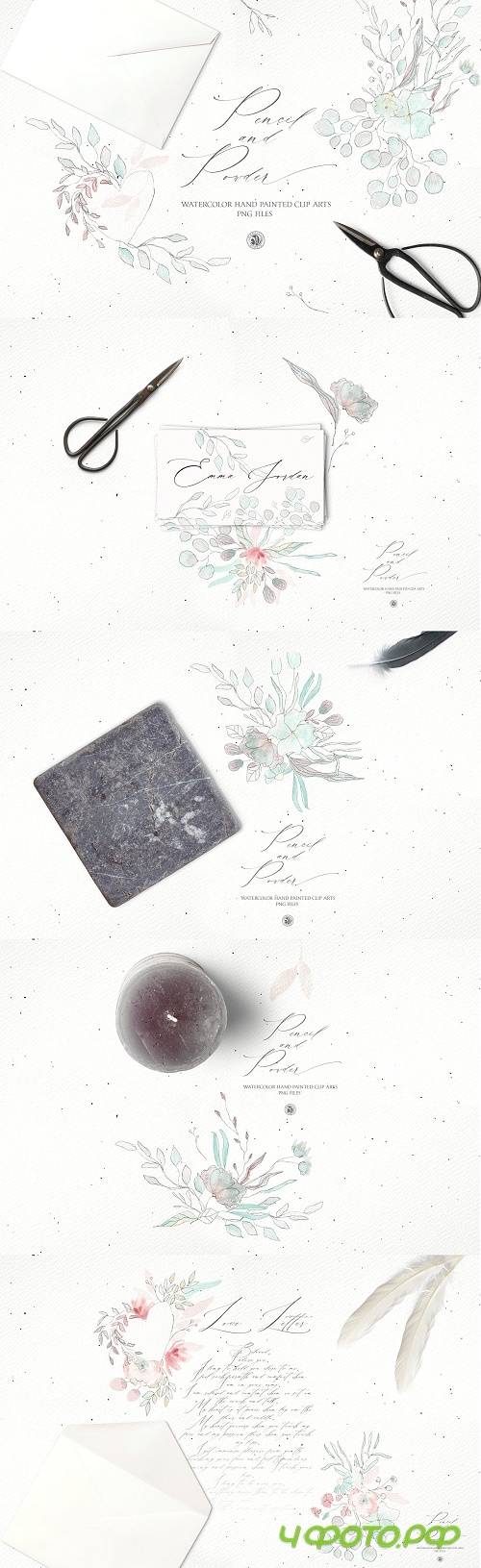 Pencil and Powder Flowers - 4488471 Pencil and Powder Flowers - 4488471