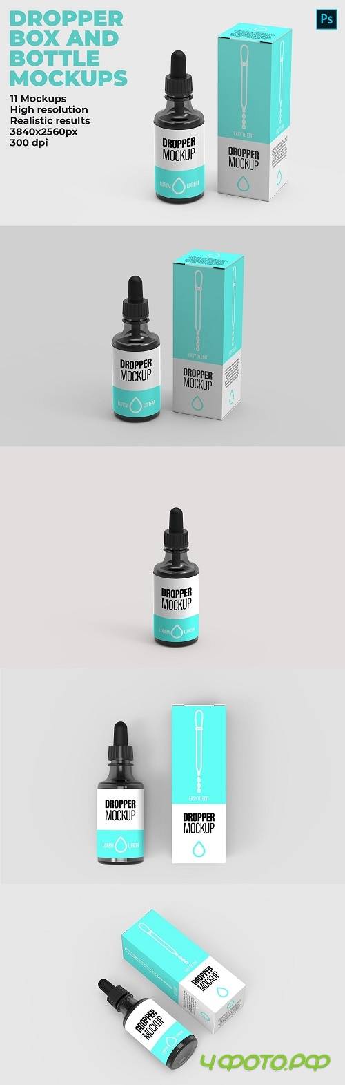 Dropper Bottle and Box Mockups - 4487813