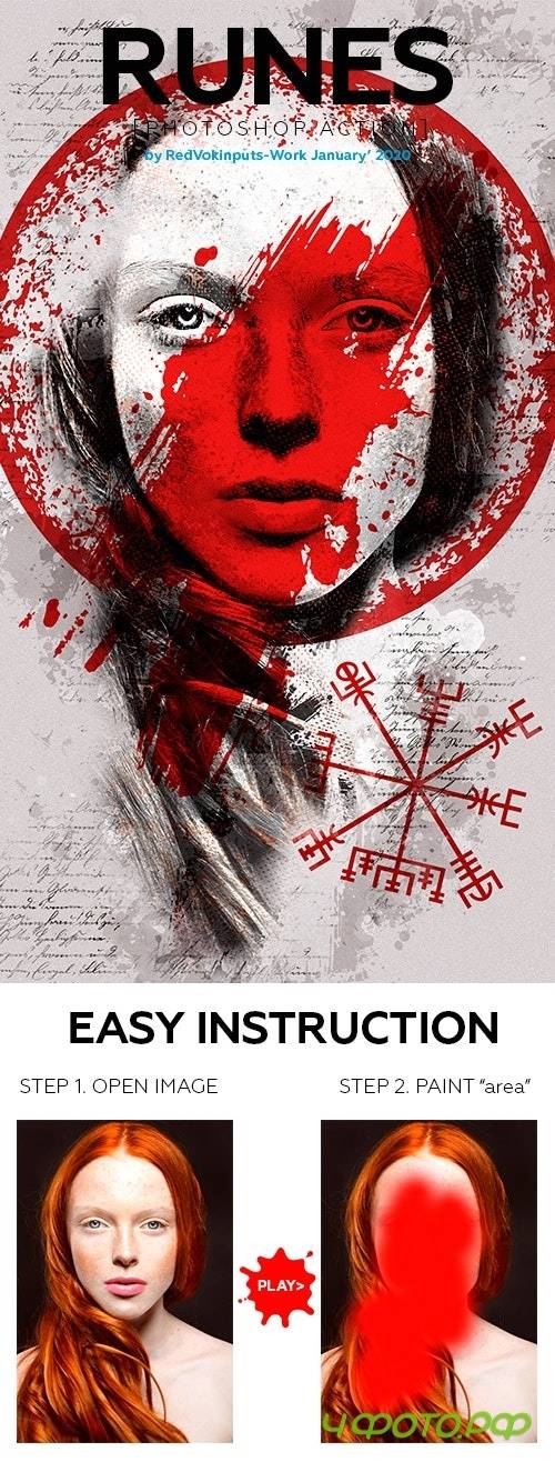 Runes Photoshop Action 25511983