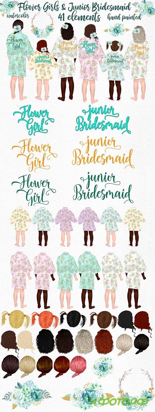 Flower girls Junior Bridesmaids - 4559809