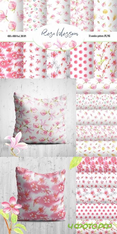 Watercolor Rose Blossom - 451099