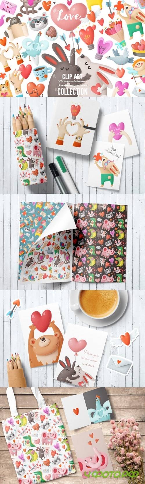 Love Bundle - Love clip art collection