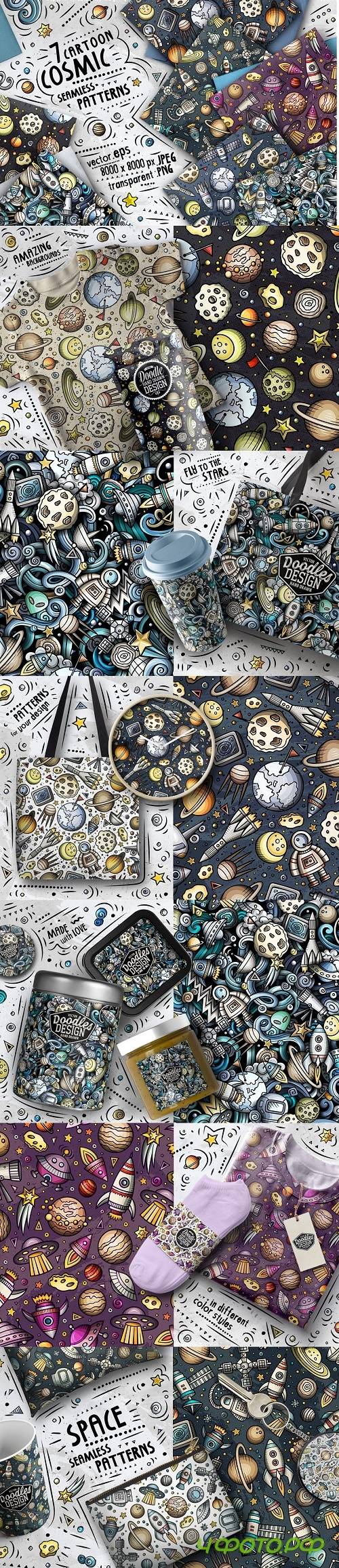 Space Doodle Seamless Patterns - 4606027
