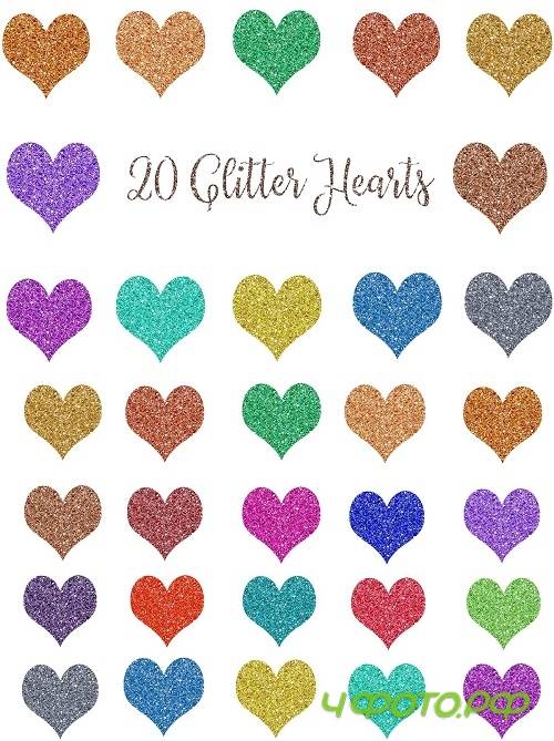 Glitter Heart Clipart - 4569768