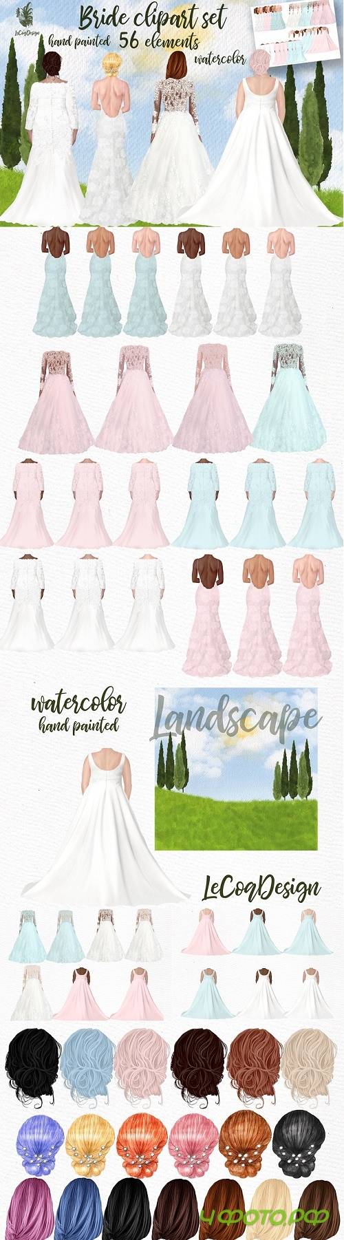 Wedding dress clipart Plus size - 4626231