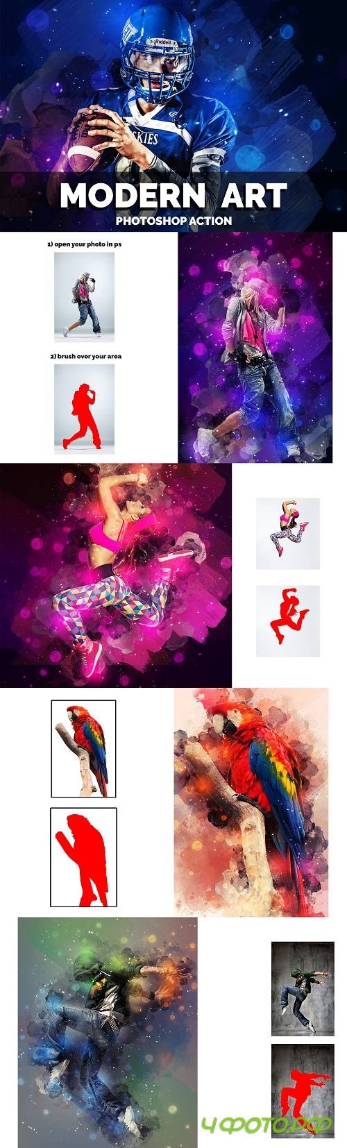 Modern Art 3 Photoshop Action - 4039684