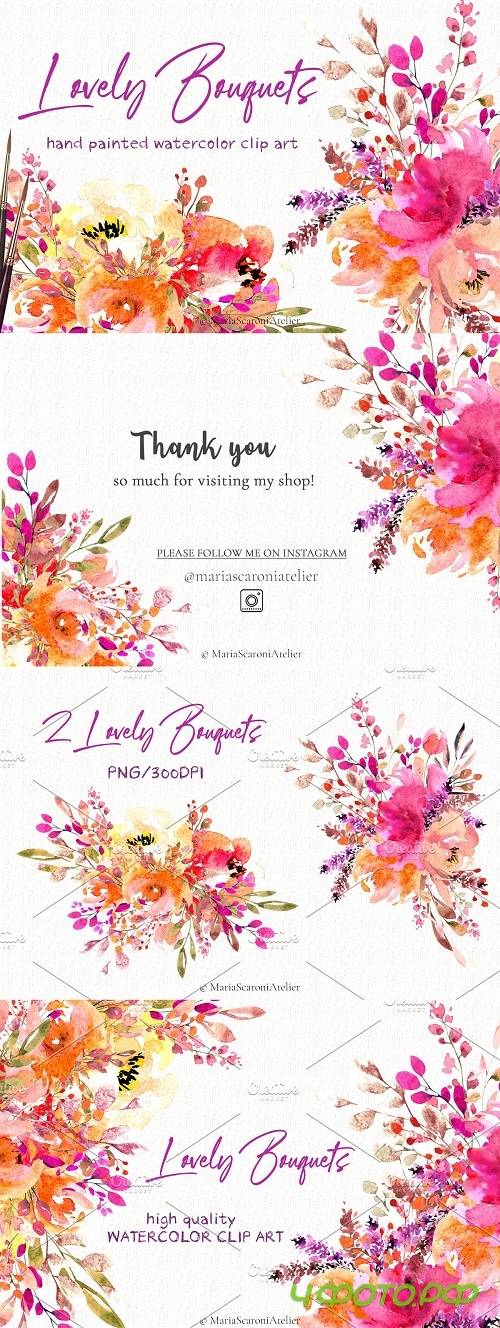 Lovely Bouquets - Watercolor - 4654382