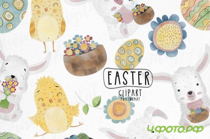 Watercolor Easter clipart. 13 easter digital clipart - 480889 Watercolor Easter clipart. 13 easter digital clipart - 480889