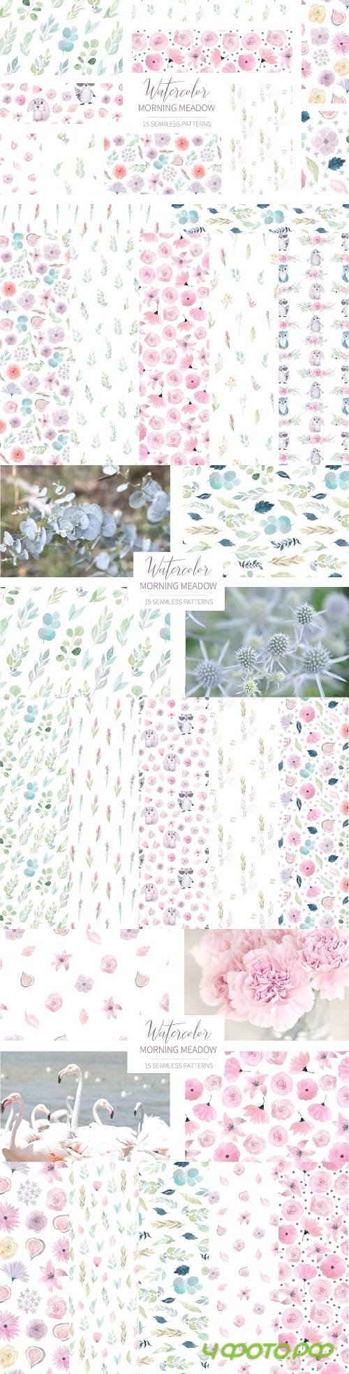 15 Morning Meadow Seamless Patterns - 2363127 15 Morning Meadow Seamless Patterns - 2363127