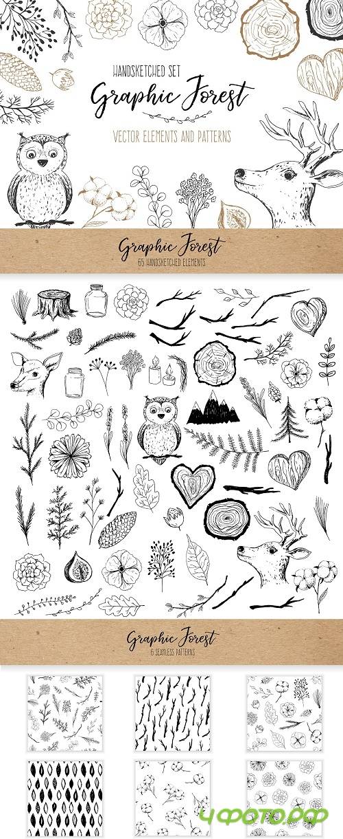 Vector Graphic Forest Collection - 1798969