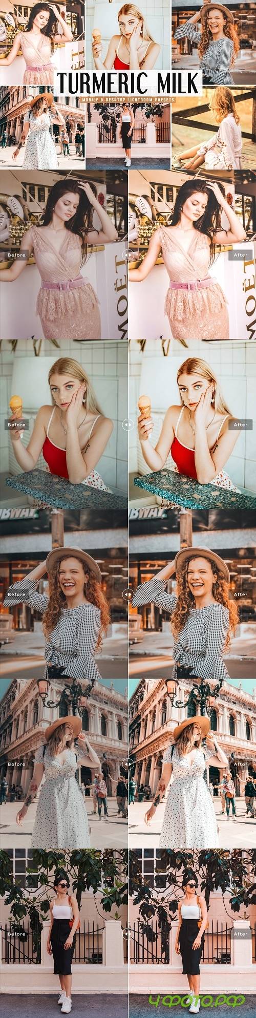 Turmeric Milk Lightroom Presets Pack - 4667278 - Mobile & Desktop