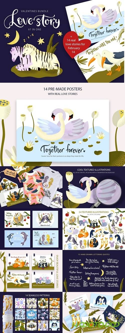 Love Story. Valentine's Day Bundle - 4479117