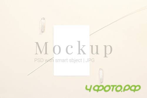 Card mockup with crystal  - 513524