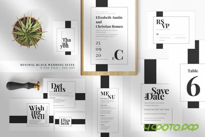 Minimal Black Wedding Suite - 4682009