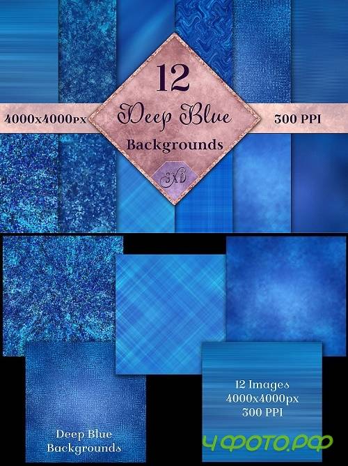 Deep Blue Backgrounds - 12 Image Textures Set - 516544 Deep Blue Backgrounds - 12 Image Textures Set - 516544