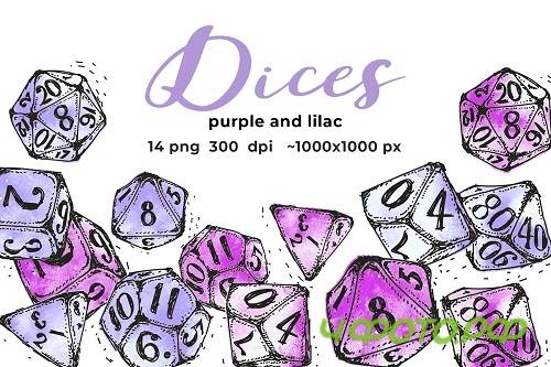 Purple and blue dices - 4698931