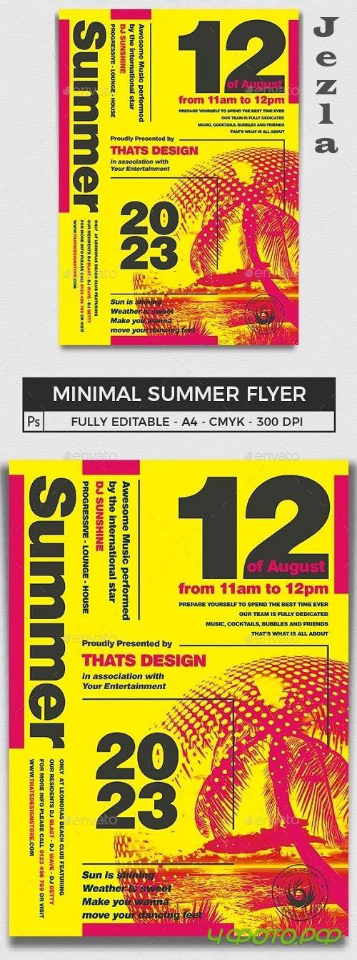 Minimal Summer Flyer Template V1 - 16540130 - 727538 Minimal Summer Flyer Template V1 - 16540130 - 727538