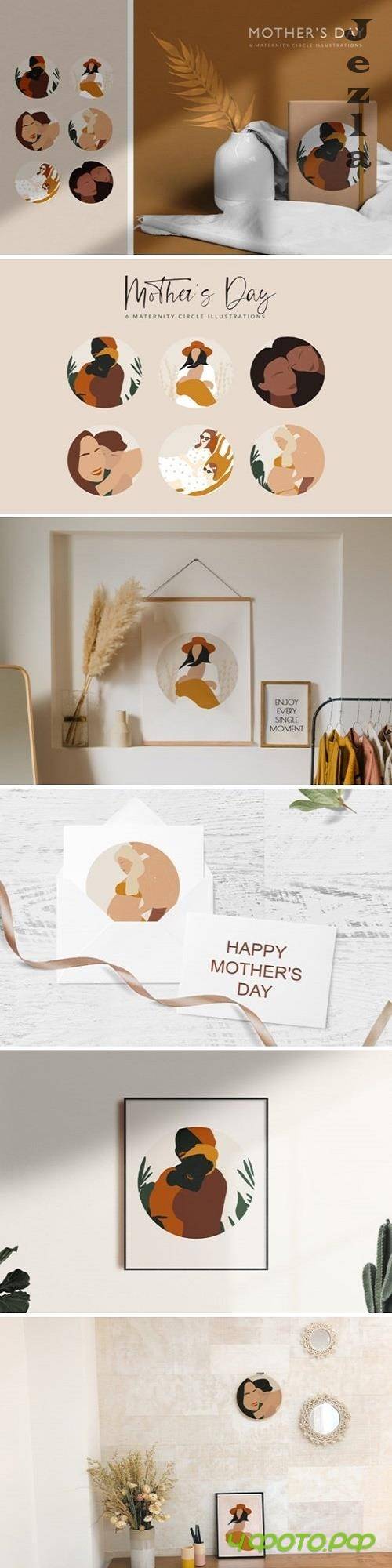 Mother's Day Abstract Illustrations - 4748020