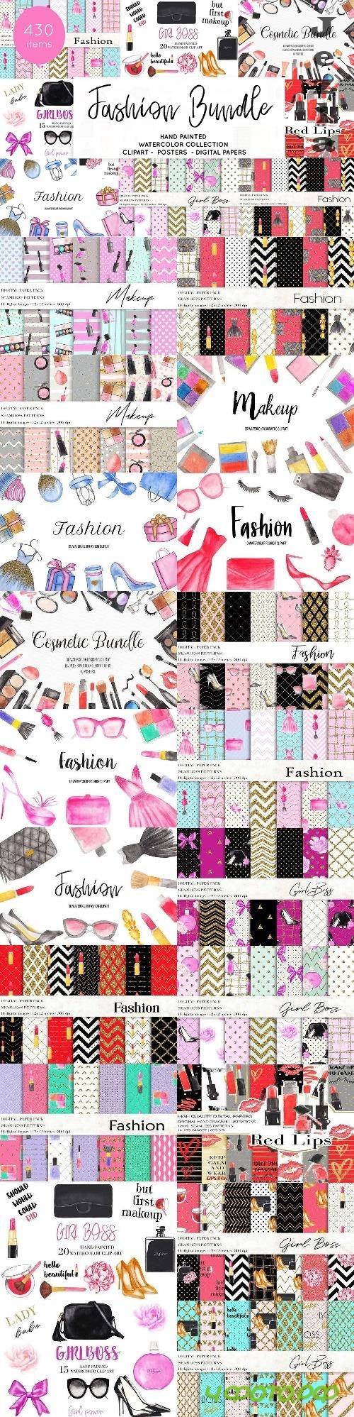 Watercolor Fashion Makeup Bundle - 4791705
