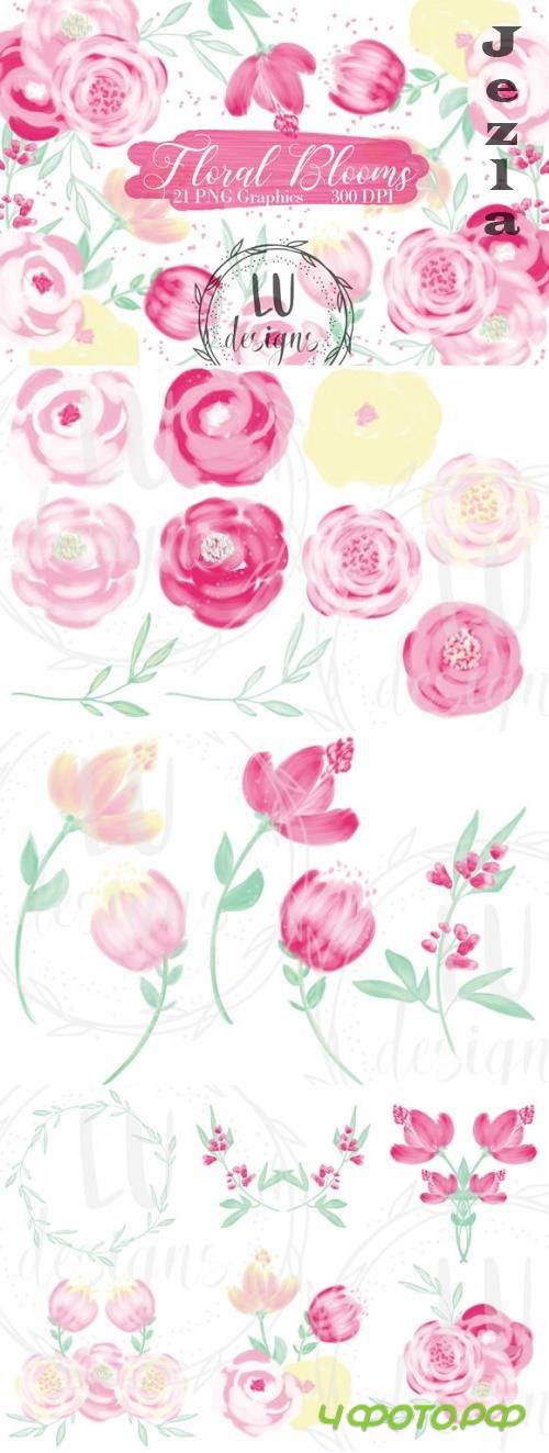 Wedding Pink Flowers Floral Clipart Wedding Pink Flowers Floral Clipart