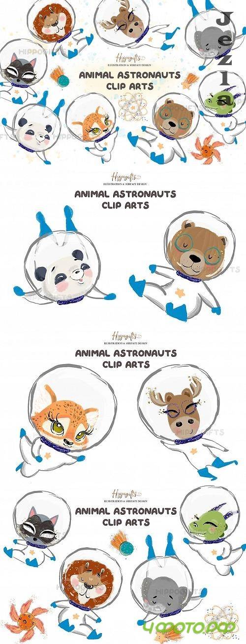 Animal astronauts cliparts - 535855