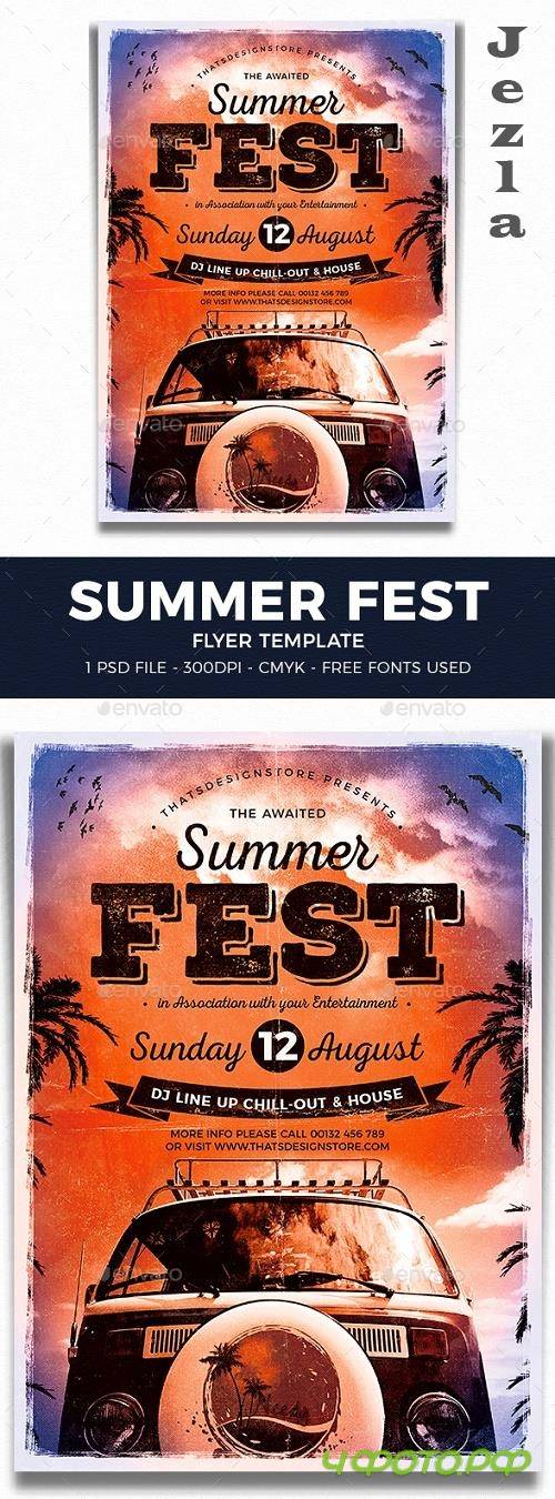 Summer Fest Flyer Template V2 - 11443563