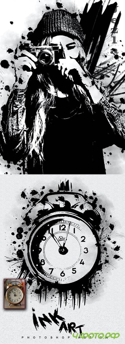 Ink Art Photoshop Action 25913872