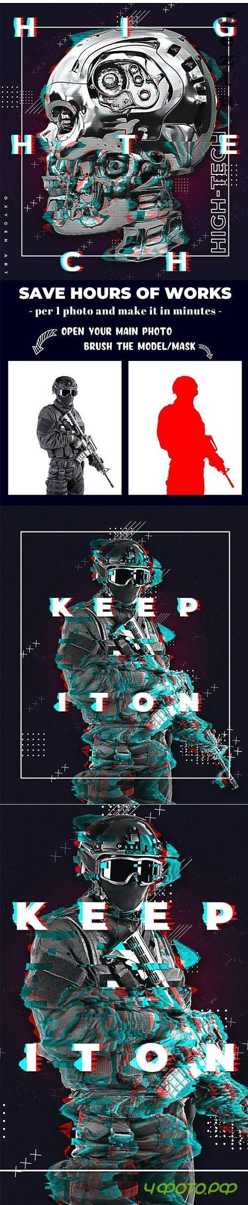 Glitch Poster Maker Photoshop Action 26249104