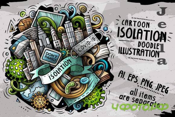 Isolation Cartoon Vector Illustration