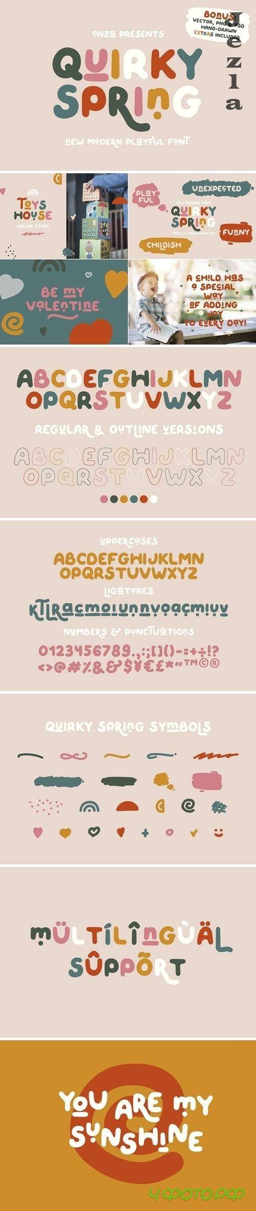 Quirky Spring Playful Font Family - 4578764