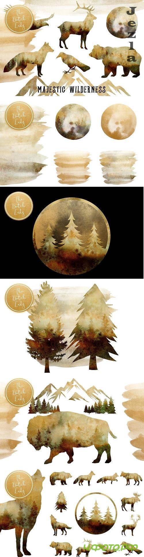 Majestic Wilderness Clipart Set - 4816575