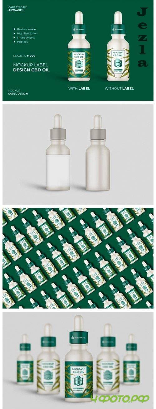 Mockup Label Design CBD Oil - 3872323 -3870819