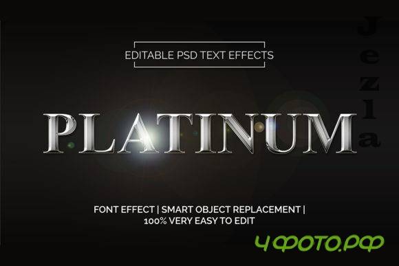 Platinum Chrome Text 3D Style Premium